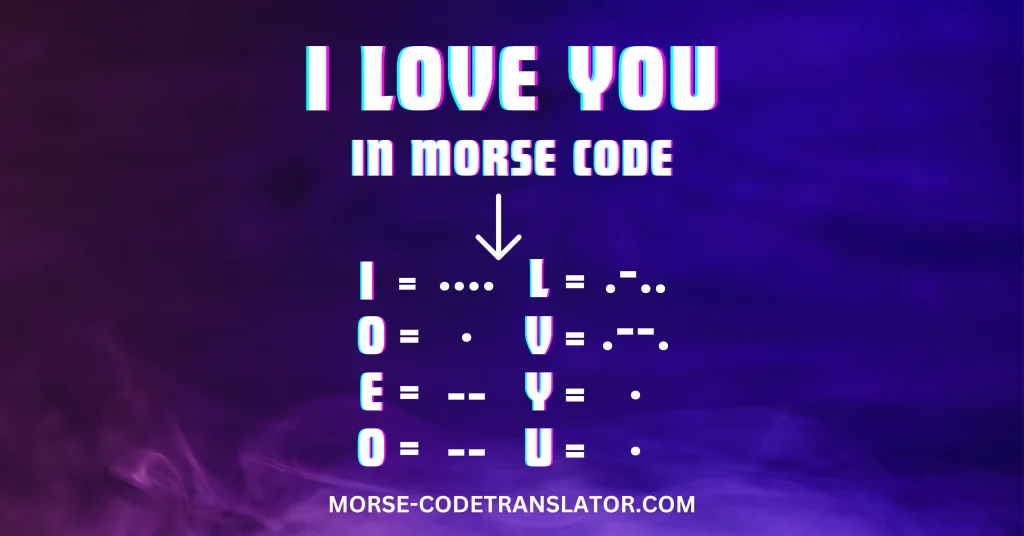I Love You in Morse Code
