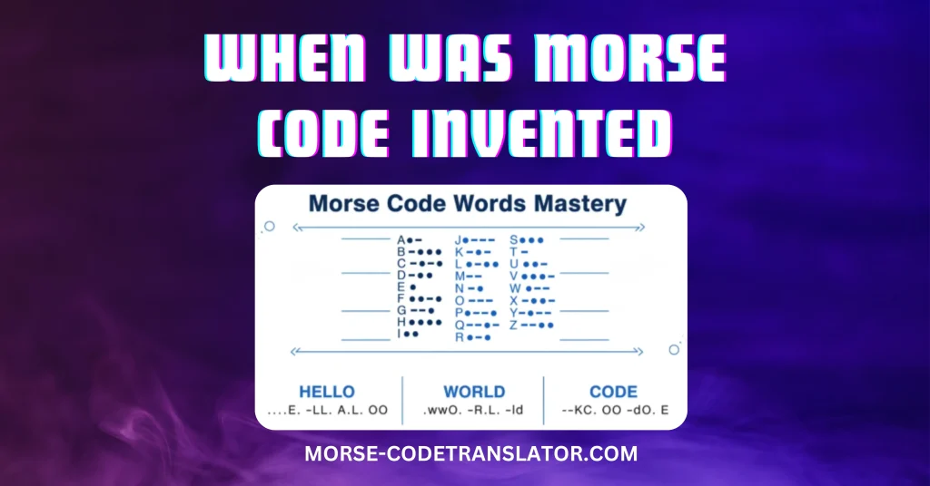 When Was Morse Code Invented