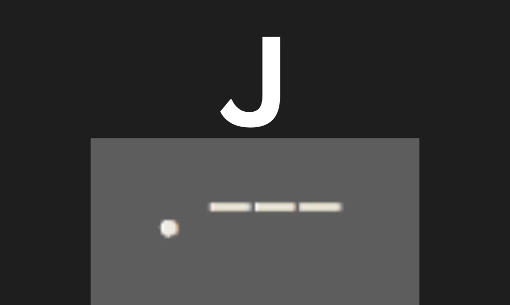 Morse Pattern for the Letter J