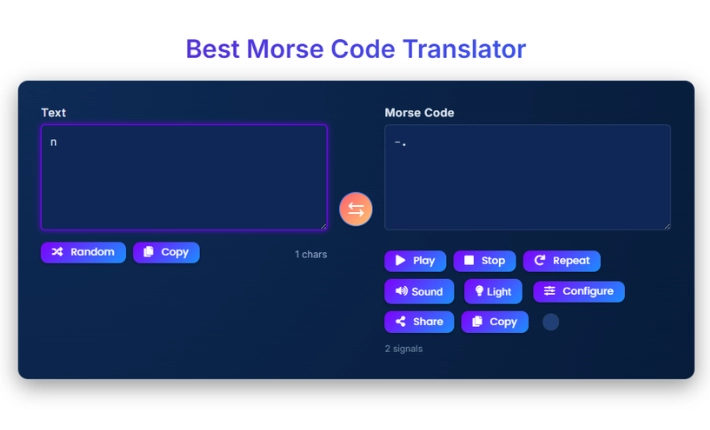 Letter N in Morse Code