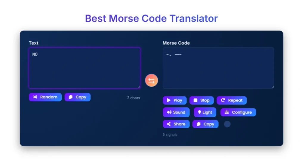 What is the word _NO_ in Morse code