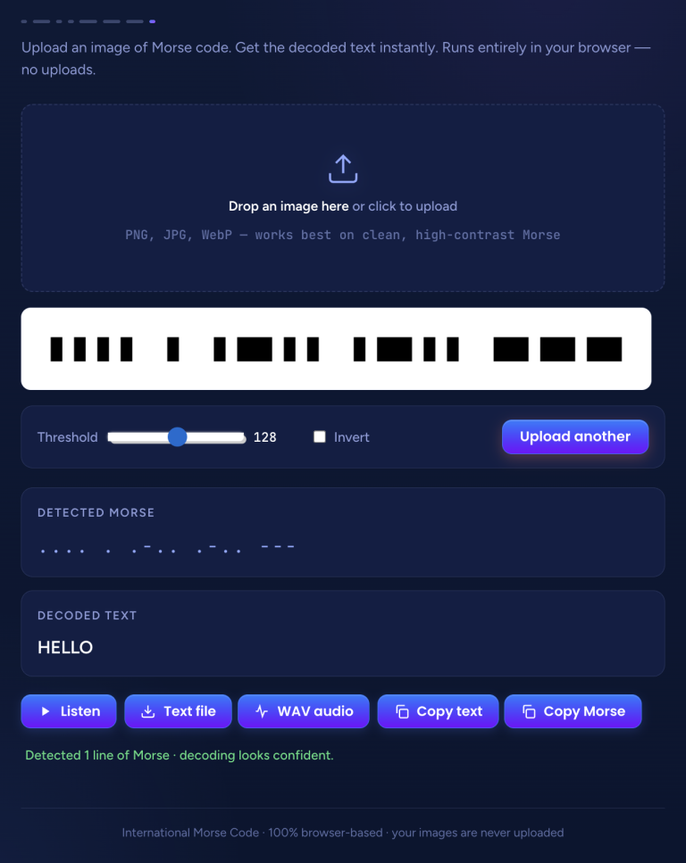 How To Use Image Morse Code Translator Step 2